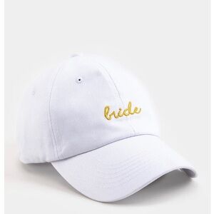 Bride embroidered white cap